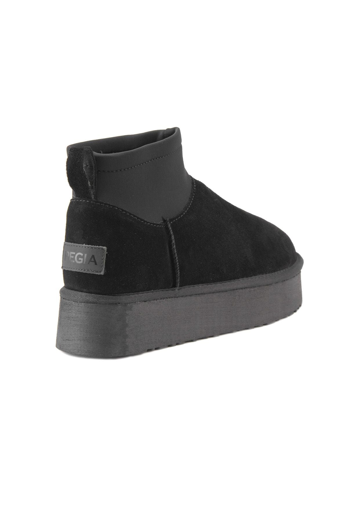 Pegia Sheepskin Stretch Mini Boots 191151  - Black