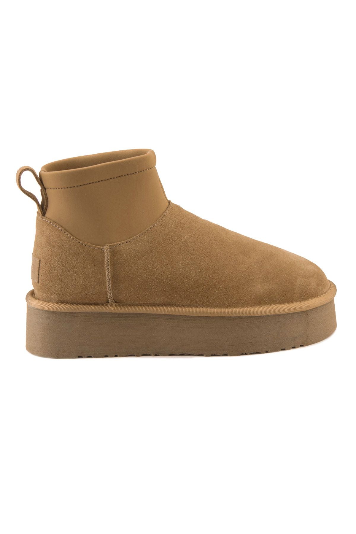 Pegia Sheepskin Stretch Mini Boots 191151  - Chestnut