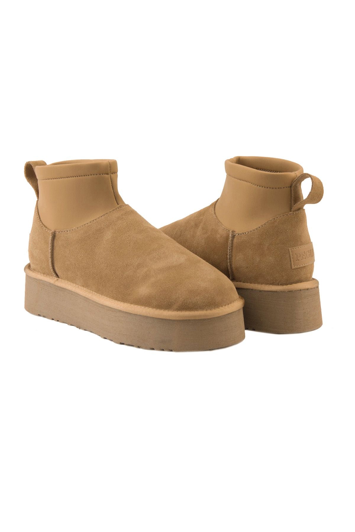 Pegia Sheepskin Stretch Mini Boots 191151  - Chestnut