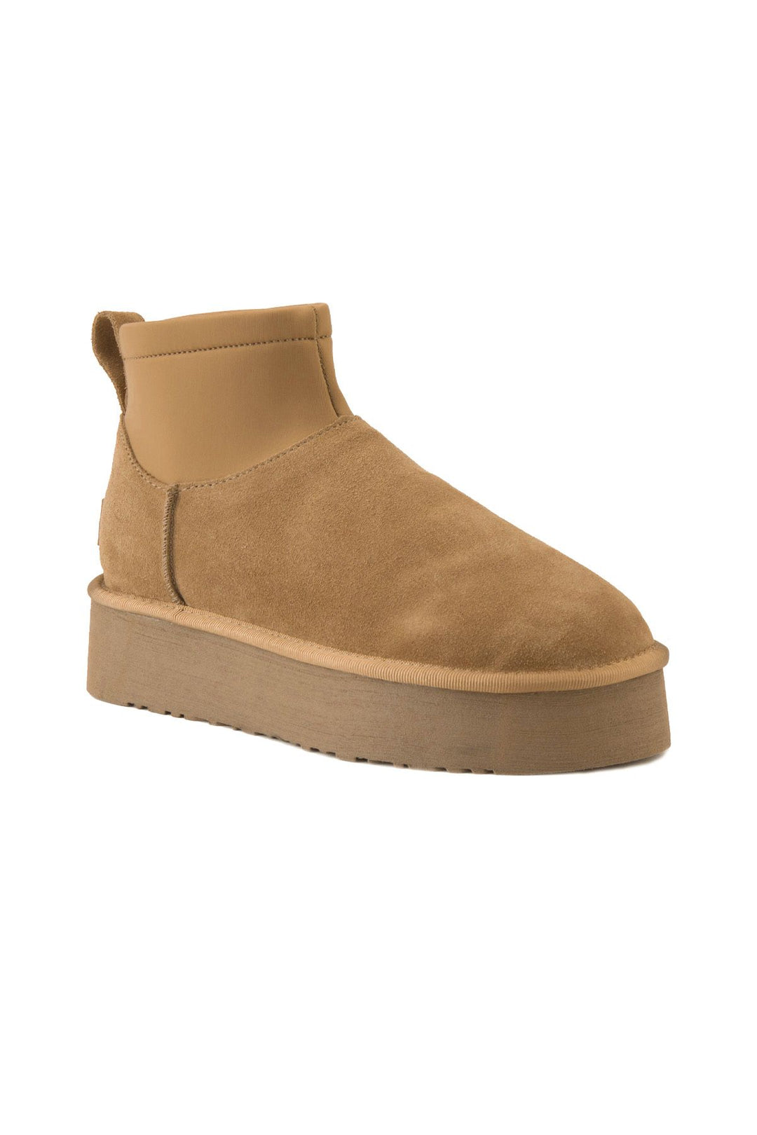 Pegia Sheepskin Stretch Mini Boots 191151  - Chestnut