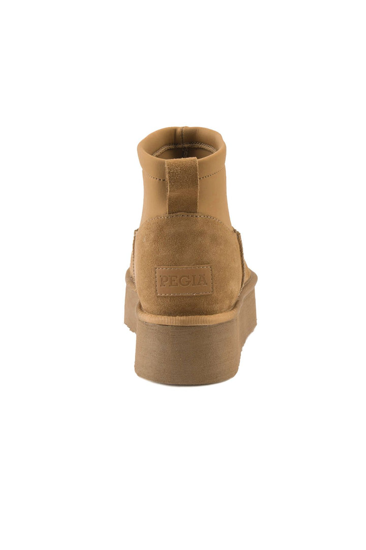 Pegia Sheepskin Stretch Mini Boots 191151  - Chestnut