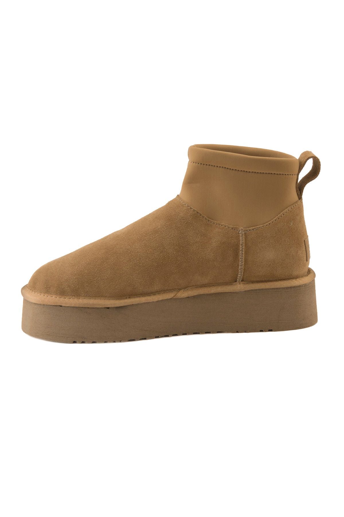 Pegia Sheepskin Stretch Mini Boots 191151  - Chestnut