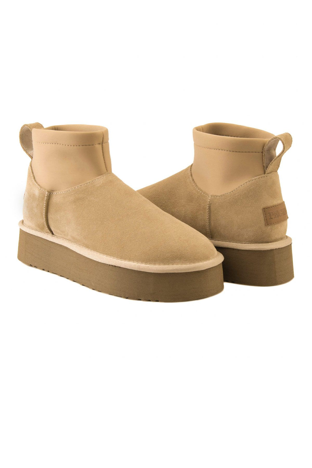 Pegia Sheepskin Stretch Mini Boots 191151  - Stone