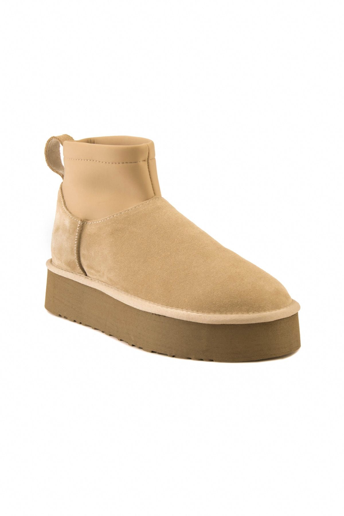 Pegia Sheepskin Stretch Mini Boots 191151  - Stone