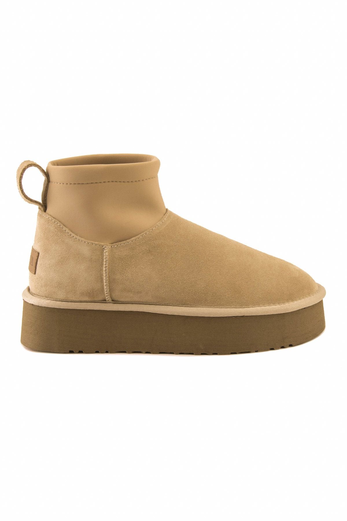 Pegia Sheepskin Stretch Mini Boots 191151  - Stone