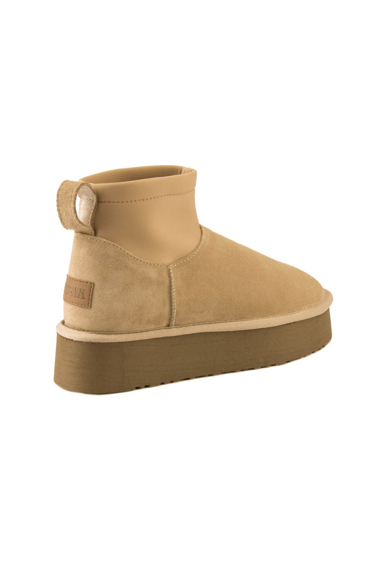 Pegia Sheepskin Stretch Mini Boots 191151  - Stone