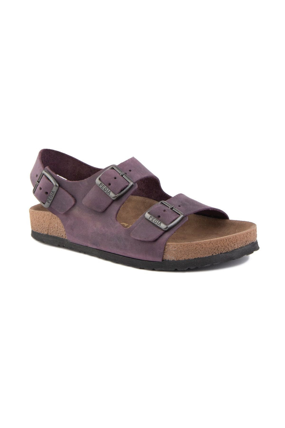 Pegia Women's Strappy Leather Sandals 215515  - Plum