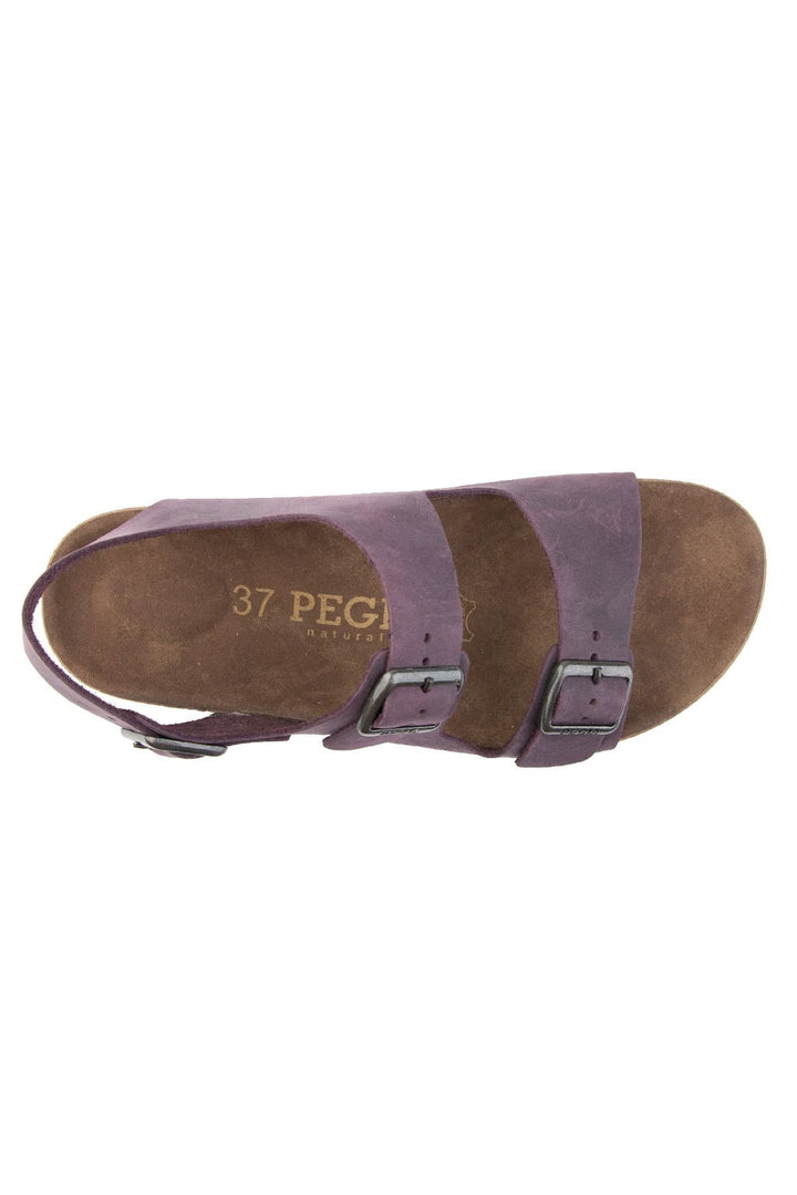 Pegia Women's Strappy Leather Sandals 215515  - Plum