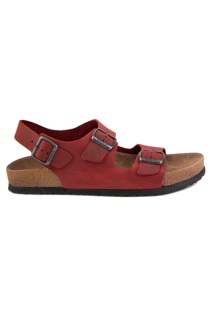 Pegia Women's Strappy Leather Sandals 215515  - Red