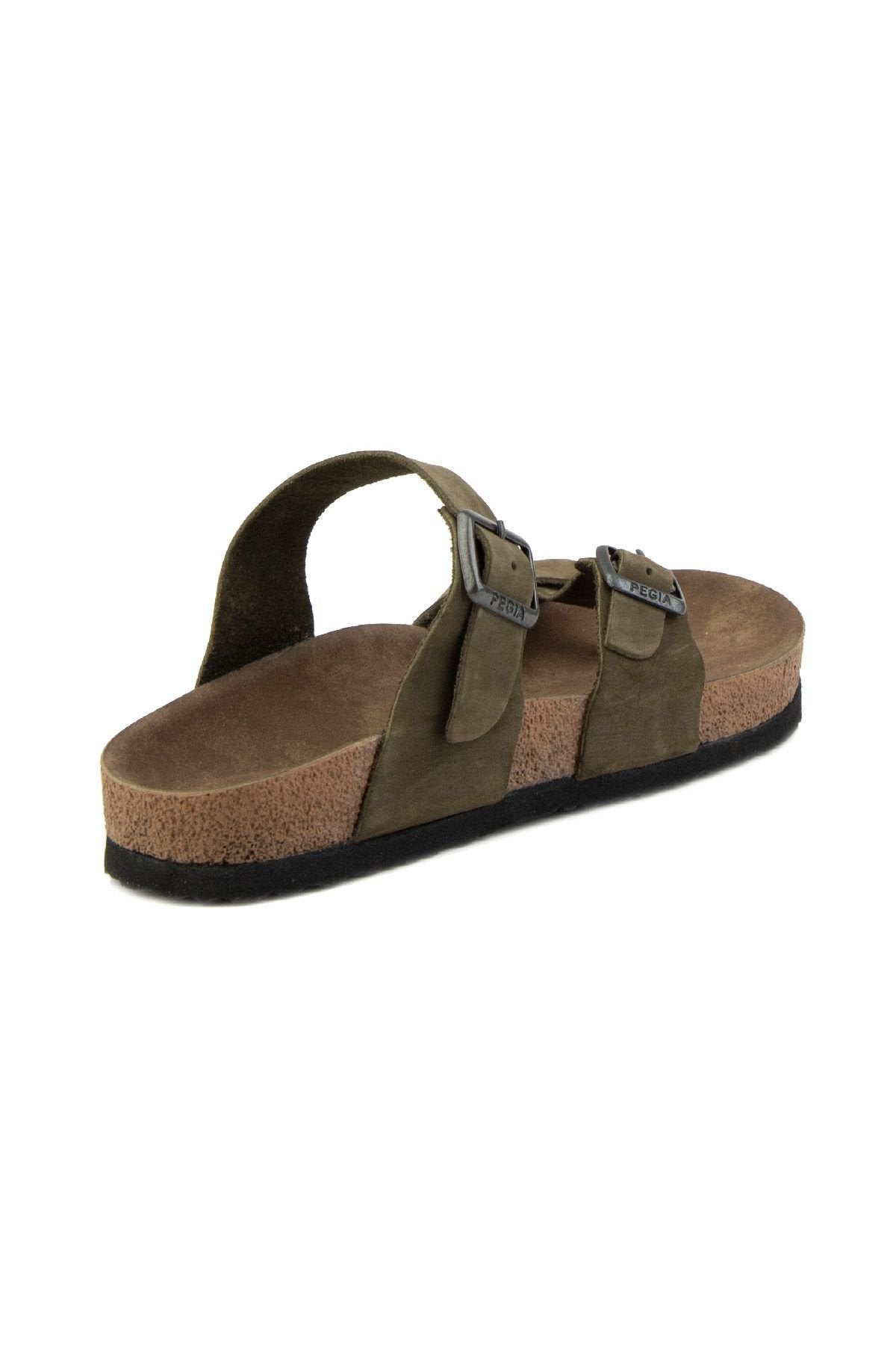 Pegia Women's Leather Slippers 215522  - Khaki