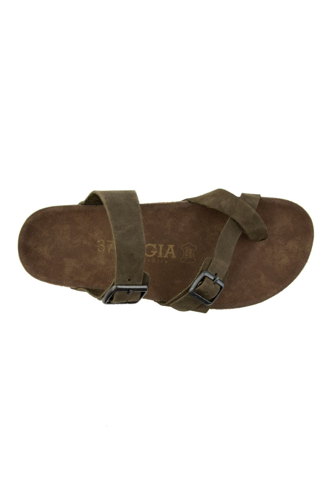 Pegia Women's Leather Slippers 215522  - Khaki