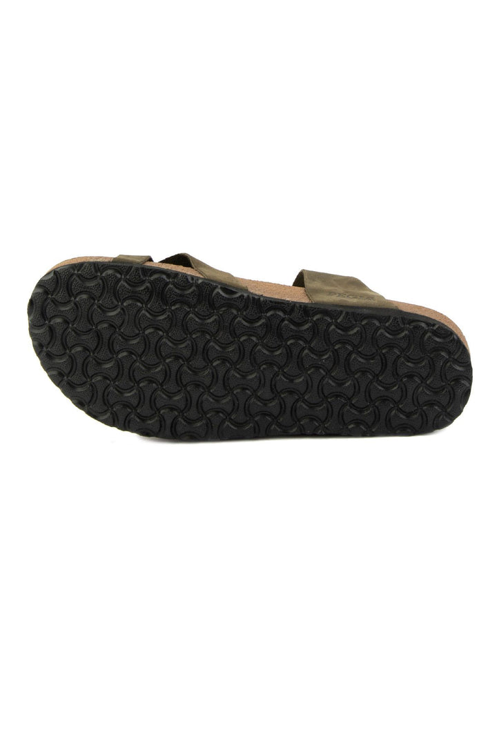 Pegia Women's Leather Slippers 215522  - Khaki