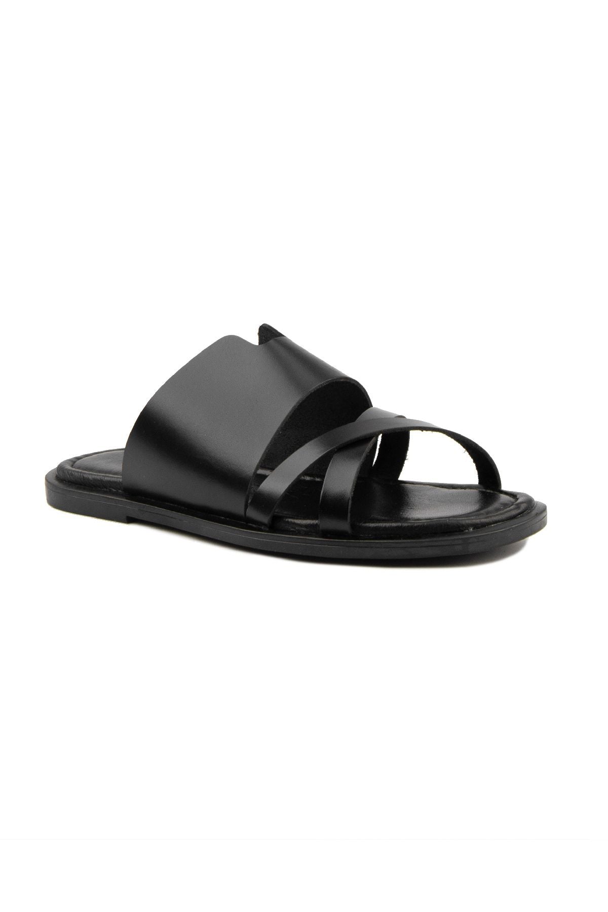 Pegia Women's Leather Slippers DG6008  - Black