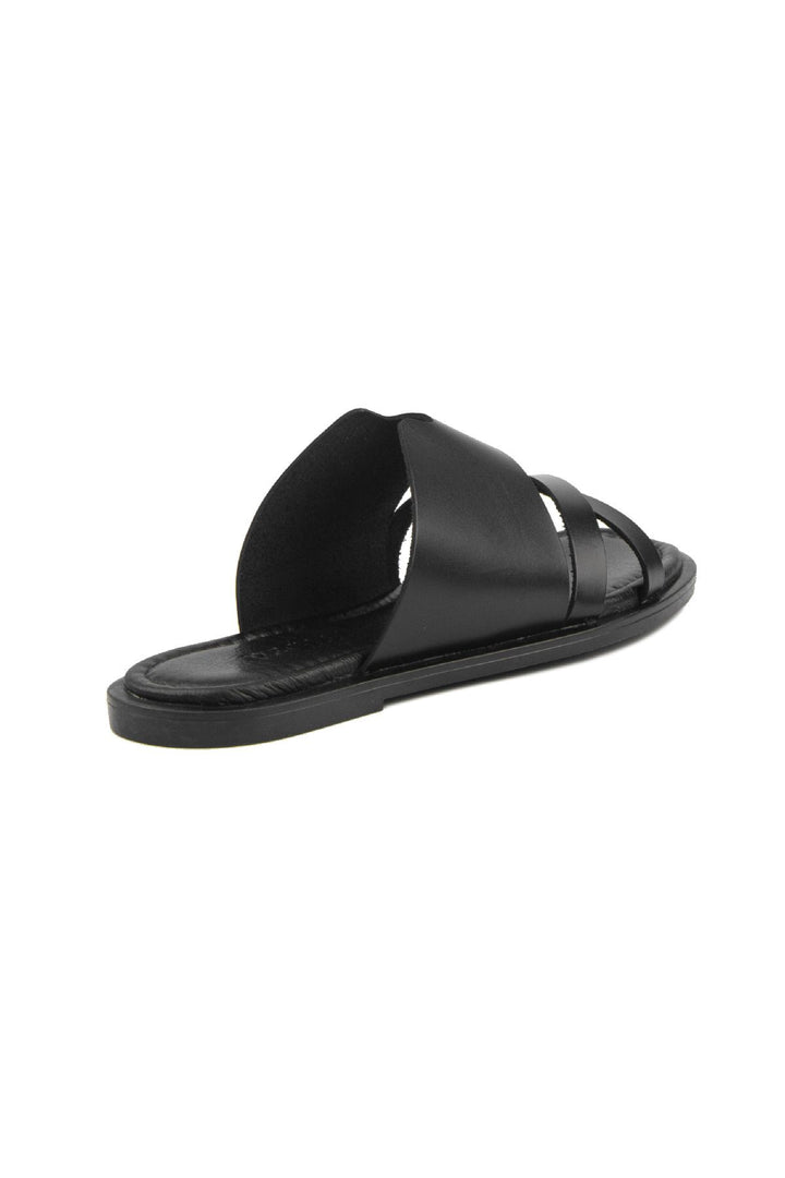 Pegia Women's Leather Slippers DG6008  - Black