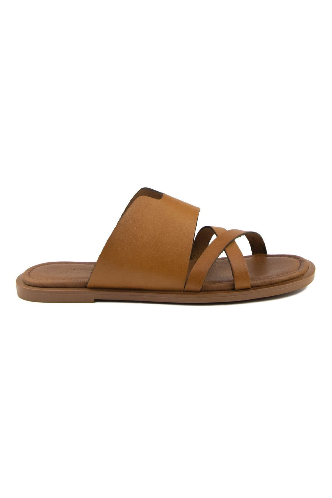 Pegia Women's Leather Slippers DG6008  - Chestnut