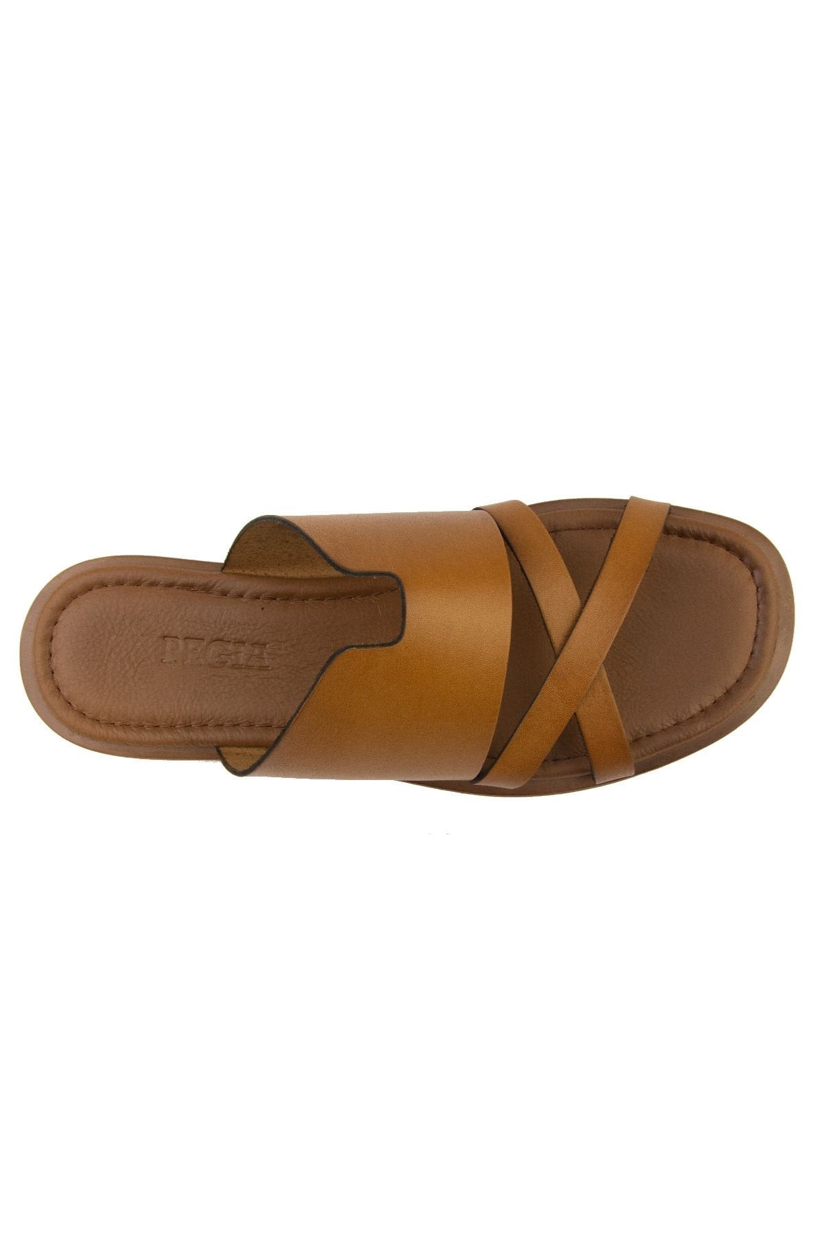 Pegia Women's Leather Slippers DG6008  - Chestnut