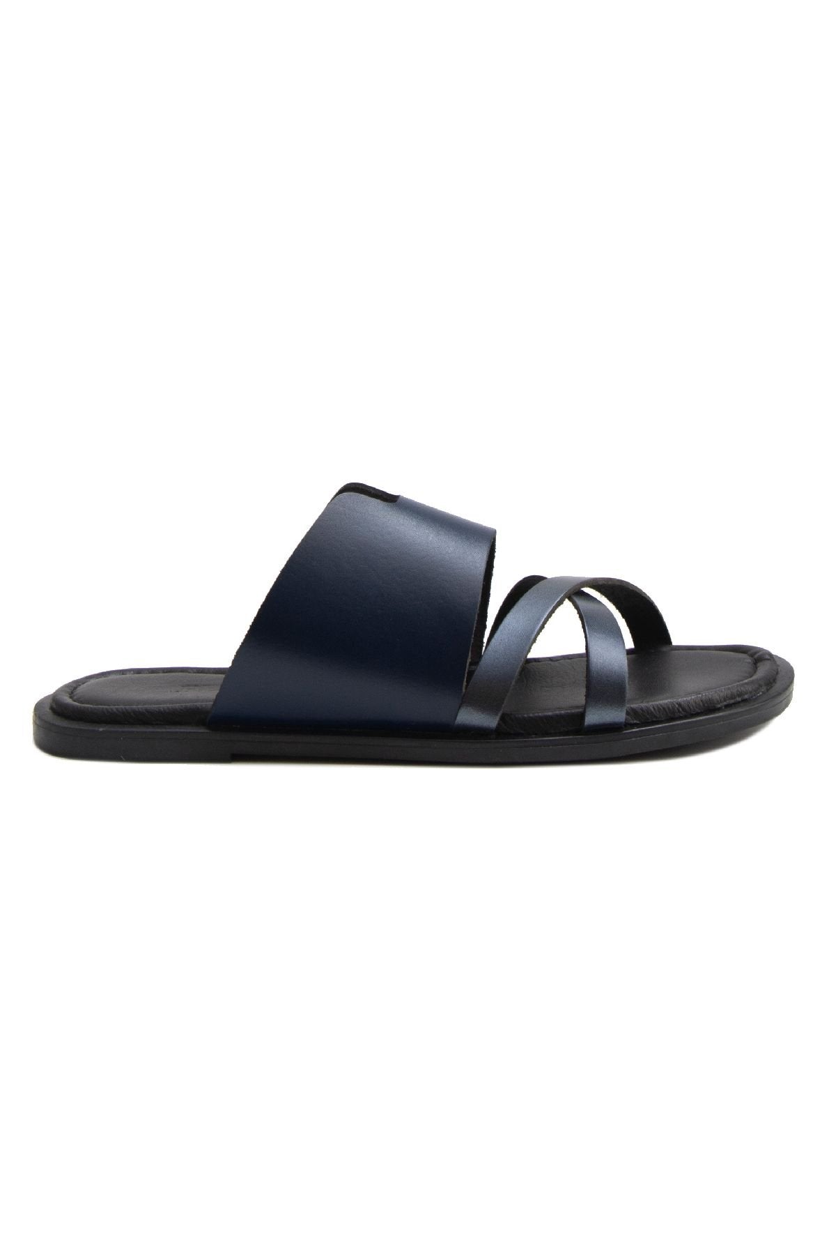Pegia Women's Leather Slippers DG6008  - Navy