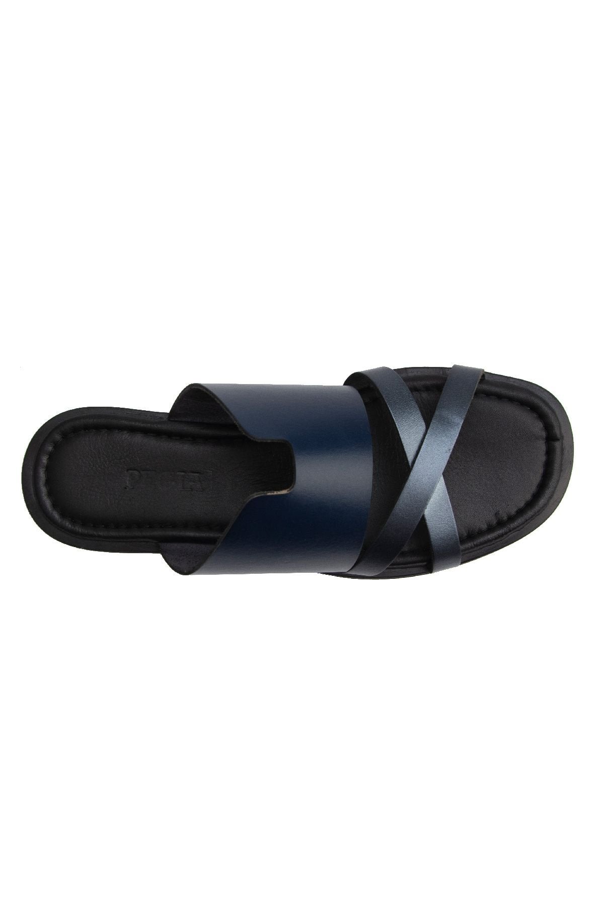 Pegia Women's Leather Slippers DG6008  - Navy