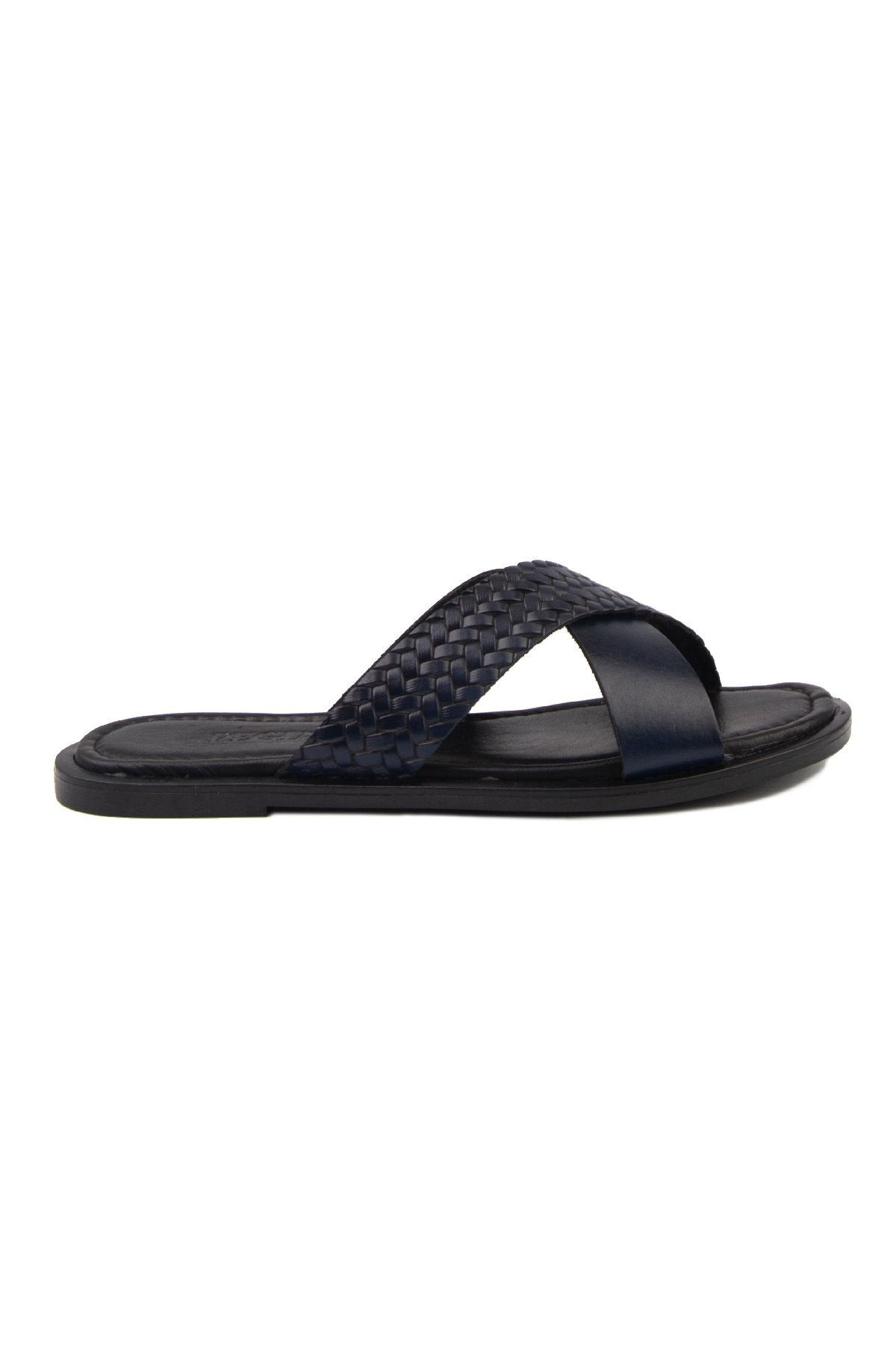 Pegia Women's Leather Slippers DG6014  - Navy