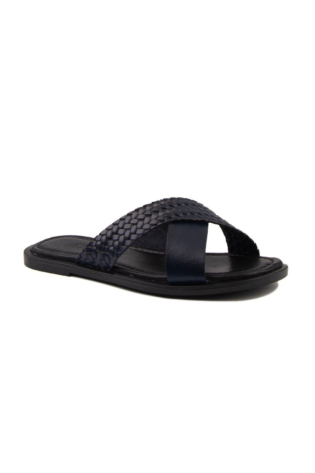 Pegia Women's Leather Slippers DG6014  - Navy