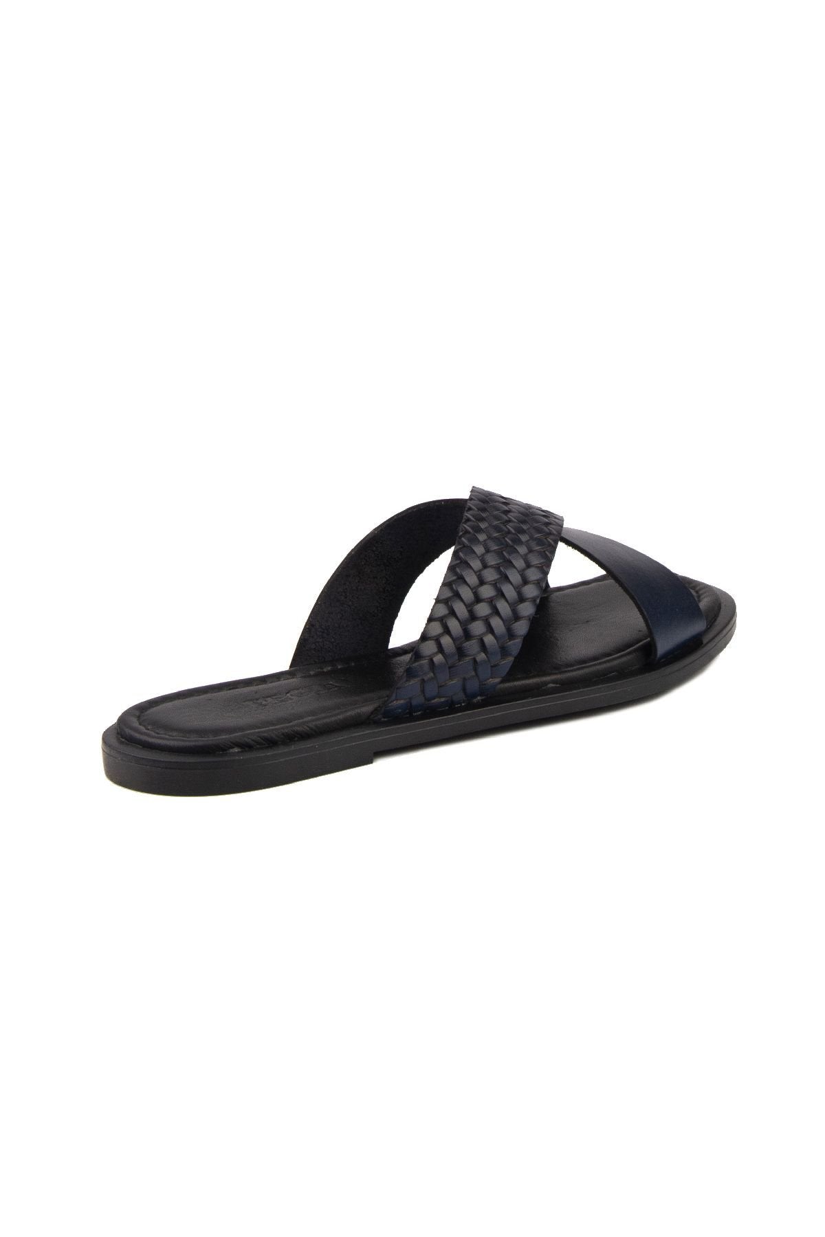 Pegia Women's Leather Slippers DG6014  - Navy