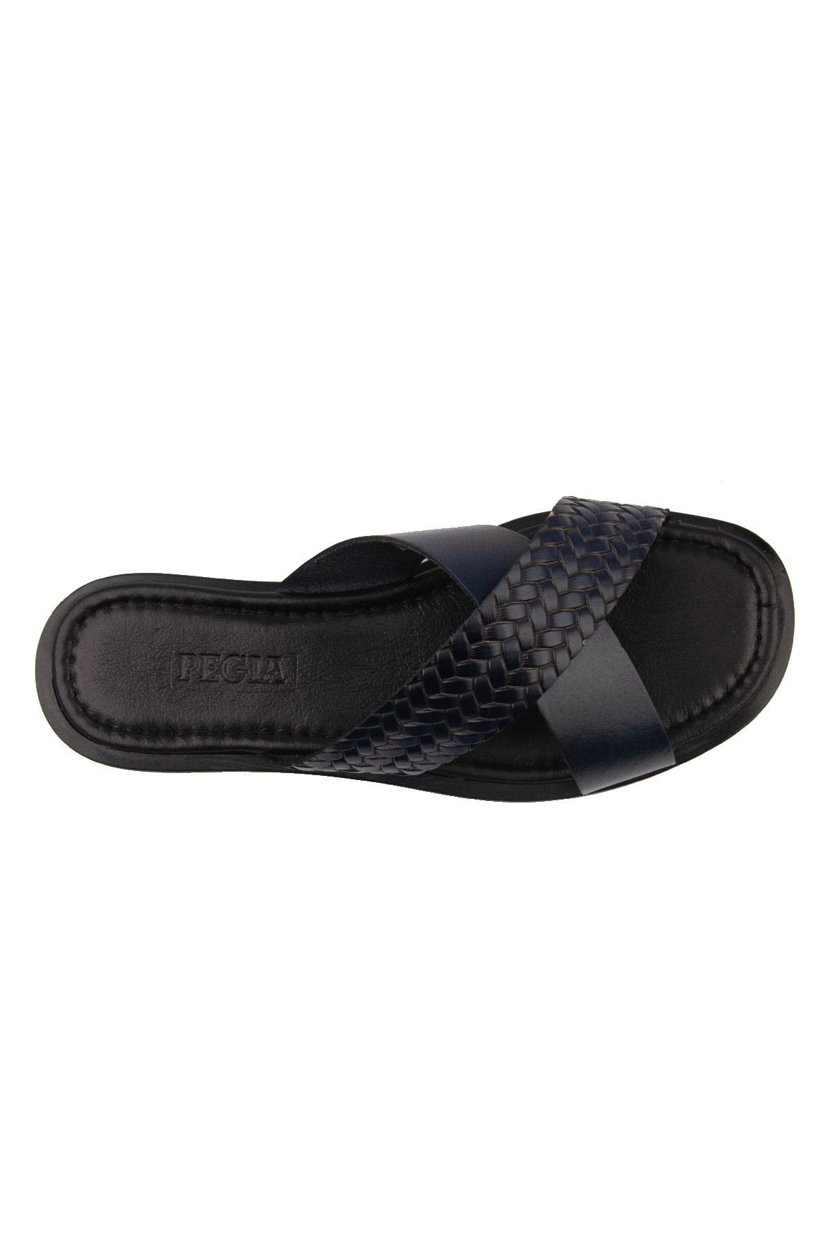 Pegia Women's Leather Slippers DG6014  - Navy