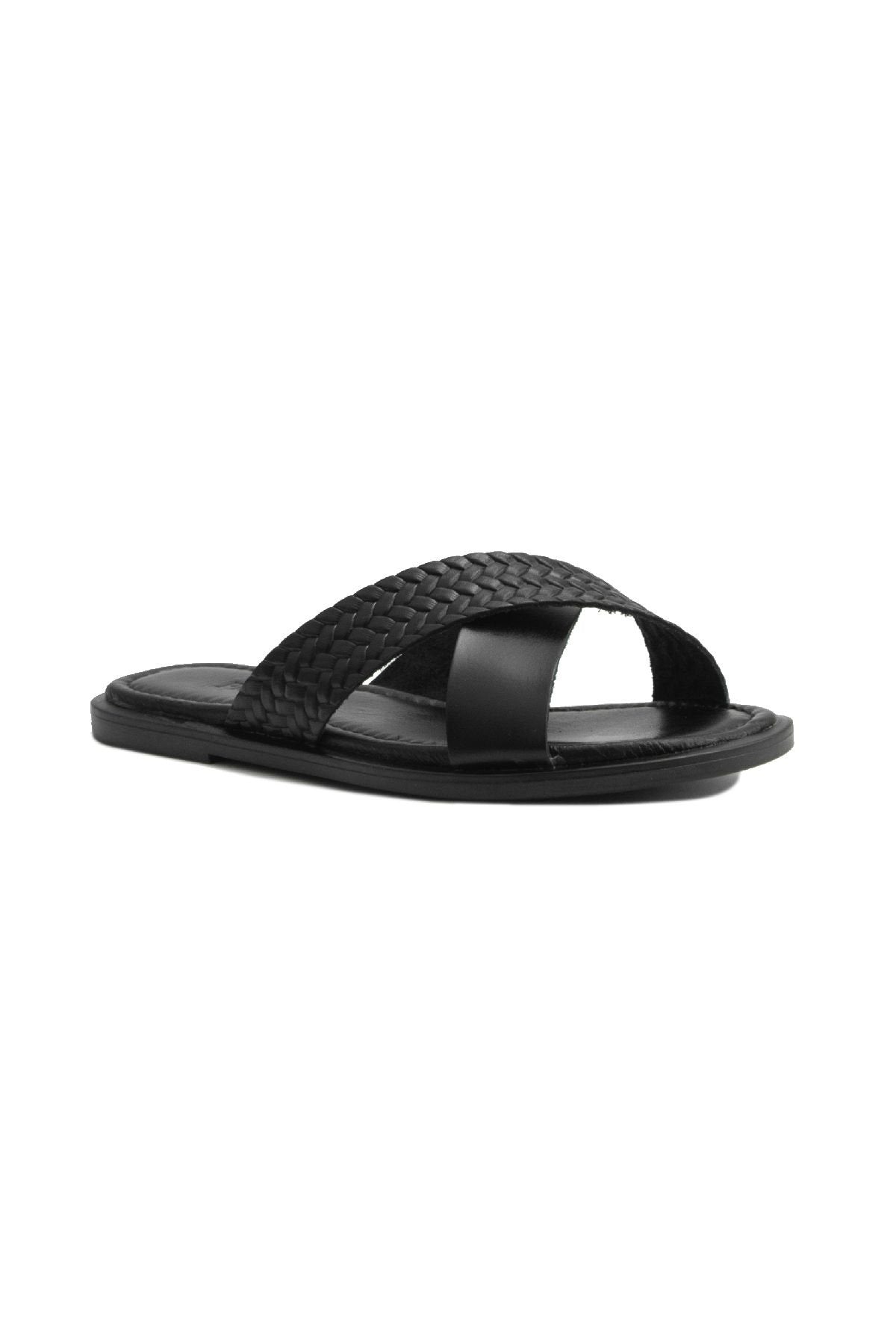 Pegia Women's Leather Slippers DG6014  - Black
