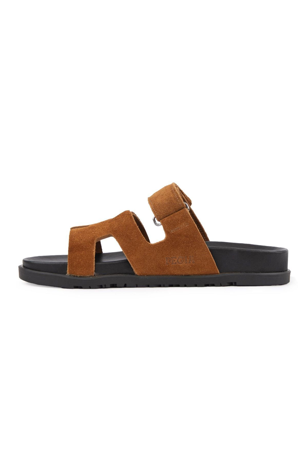 Pegia Women's Suede Strap Slippers 215516  - Chestnut