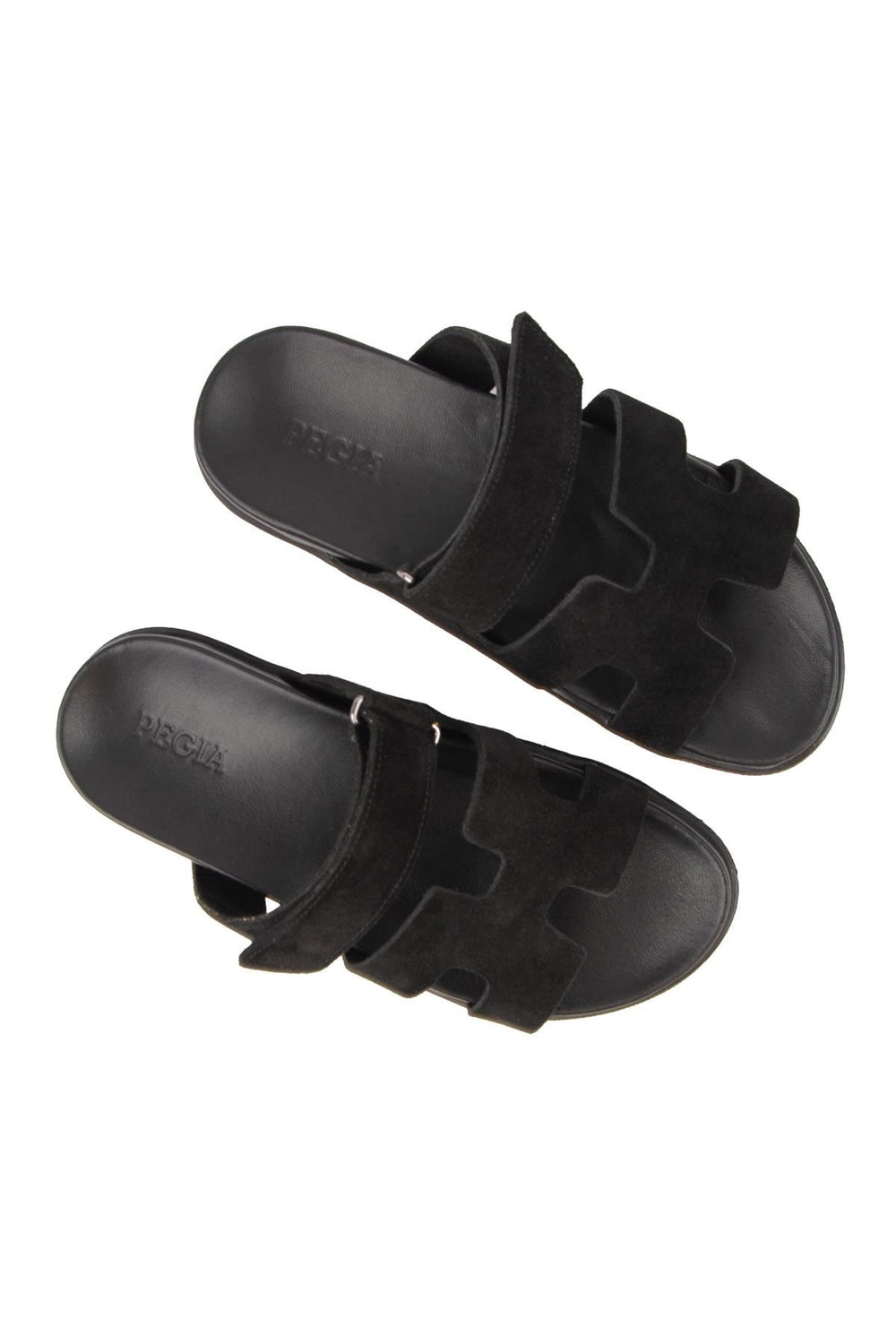 Pegia Women's Suede Strap Slippers 215516  - Black