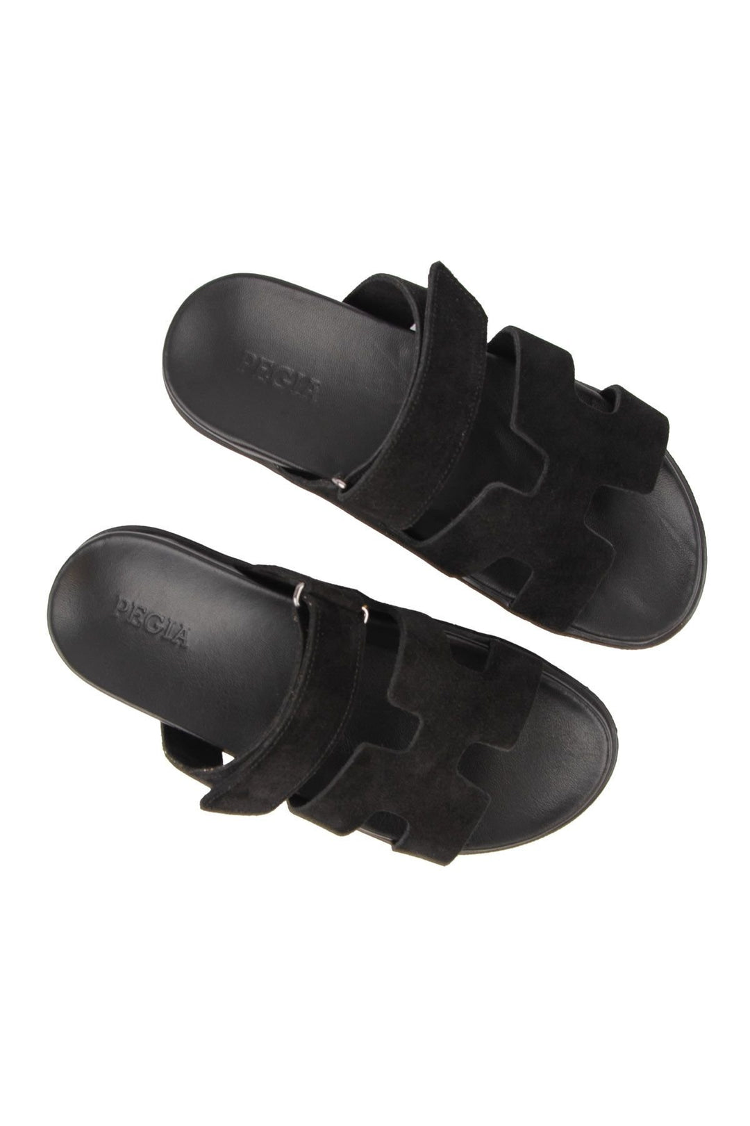 Pegia Women's Suede Strap Slippers 215516  - Black