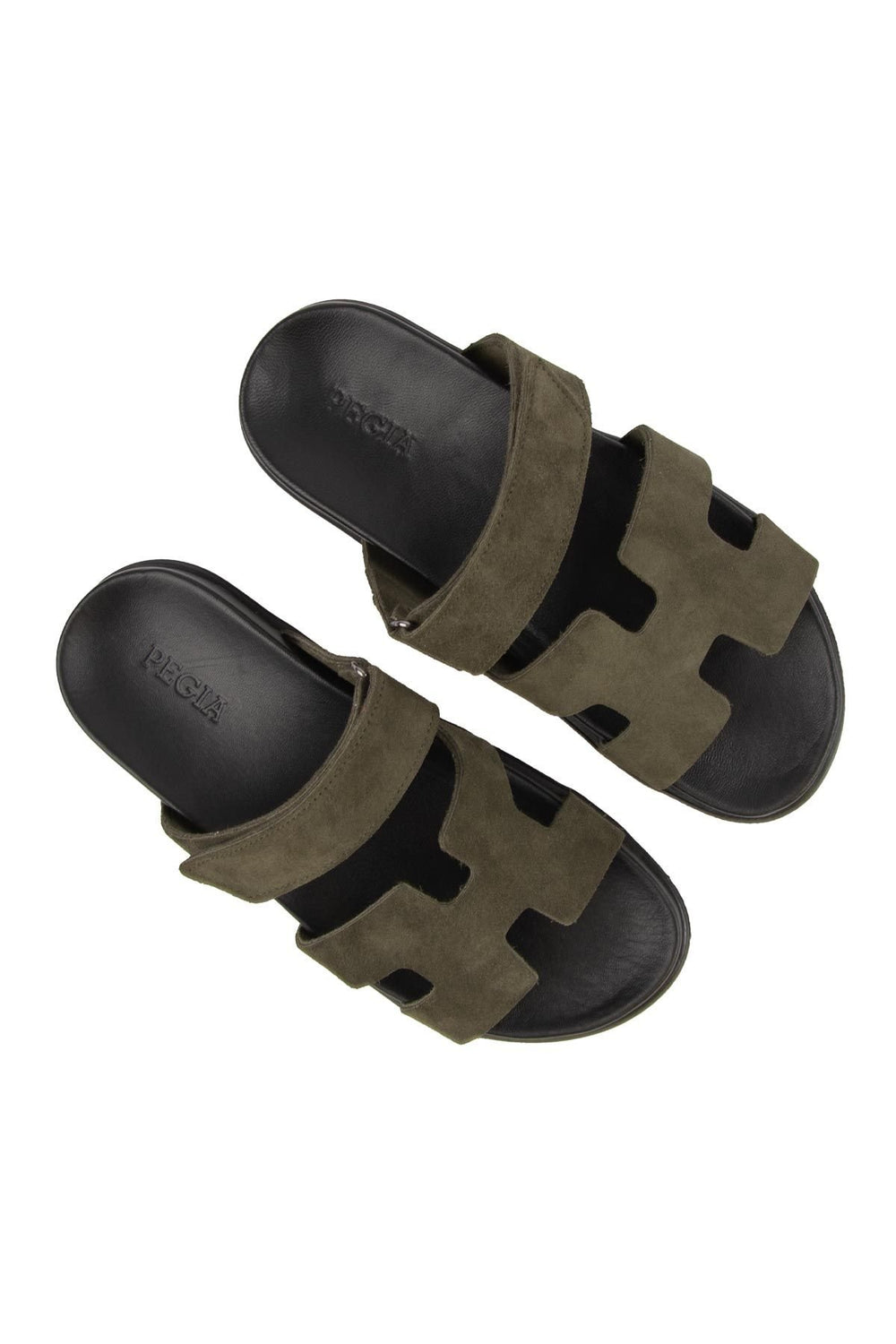 Pegia Women's Suede Strap Slippers 215516  - Emerald