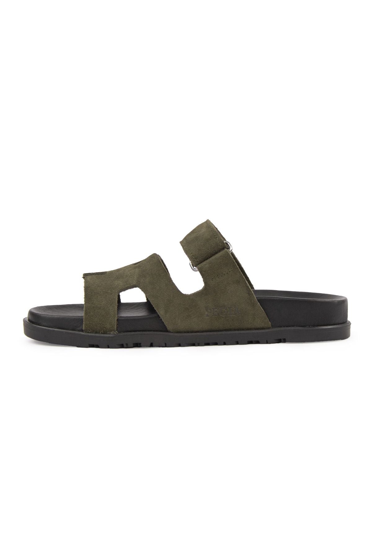 Pegia Women's Suede Strap Slippers 215516  - Emerald