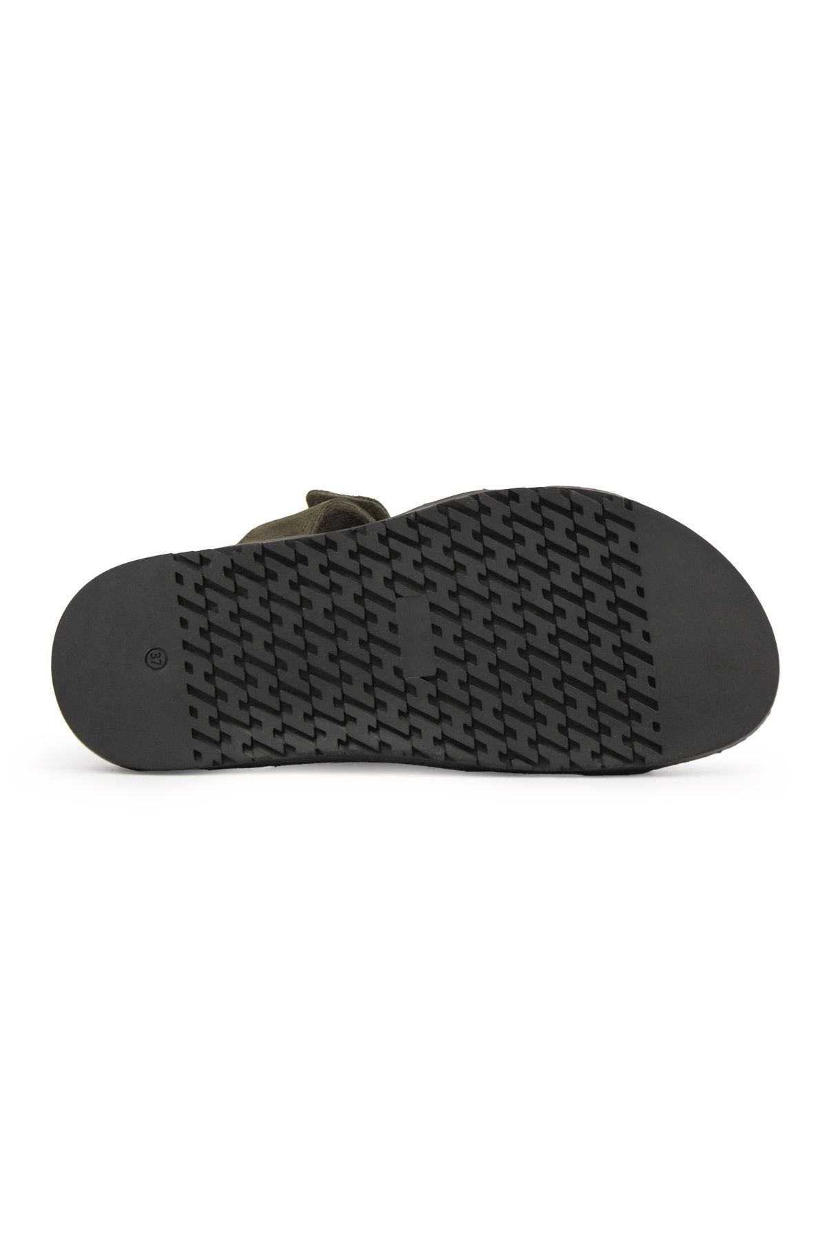 Pegia Women's Suede Strap Slippers 215516  - Emerald