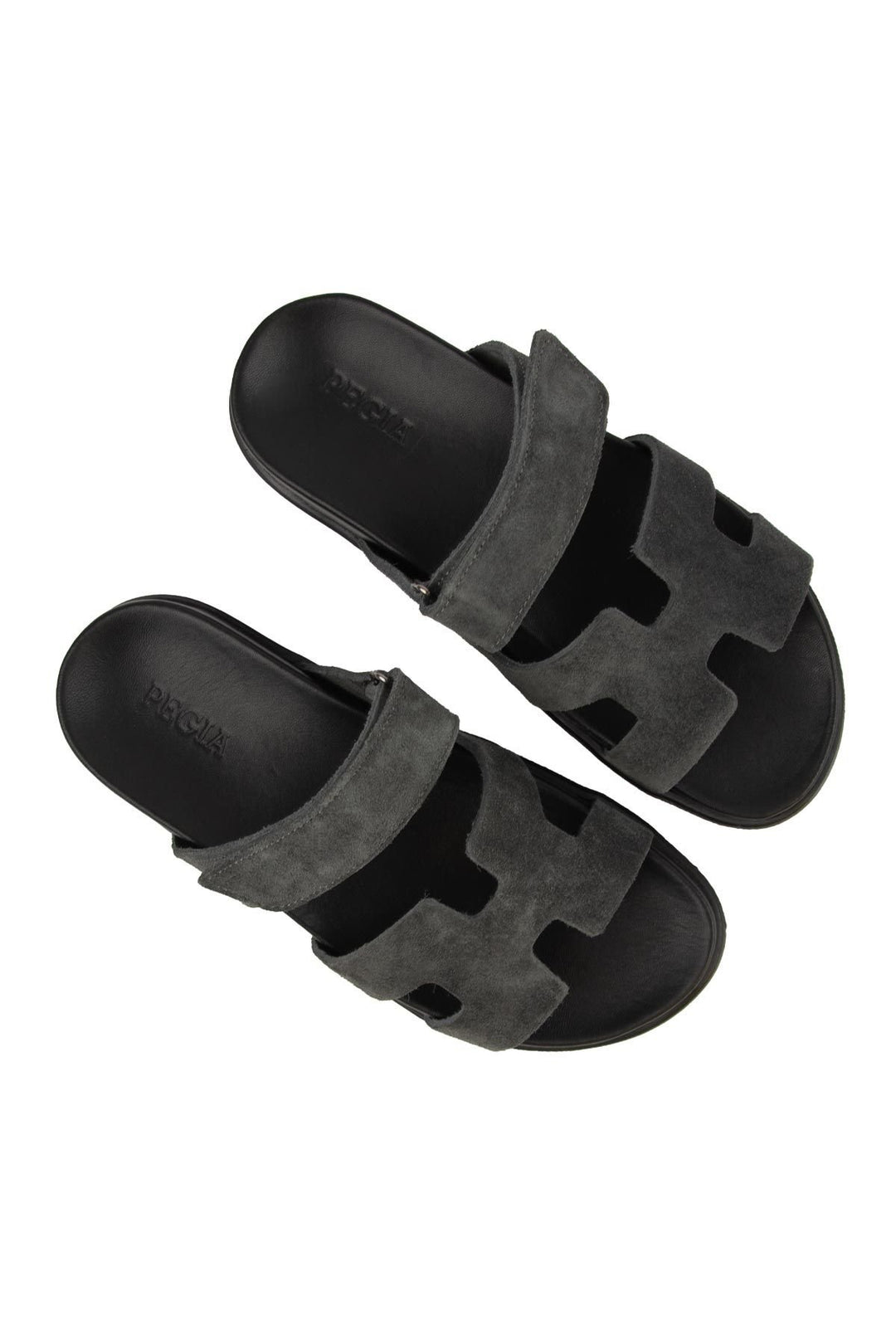 Pegia Women's Suede Strap Slippers 215516  - Anthracite