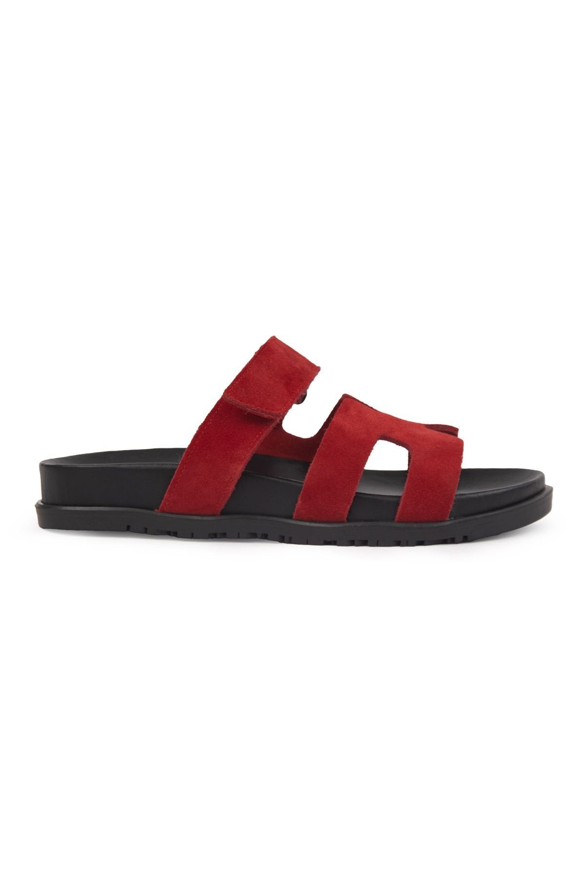 Pegia Women's Suede Strap Slippers 215516  - Red