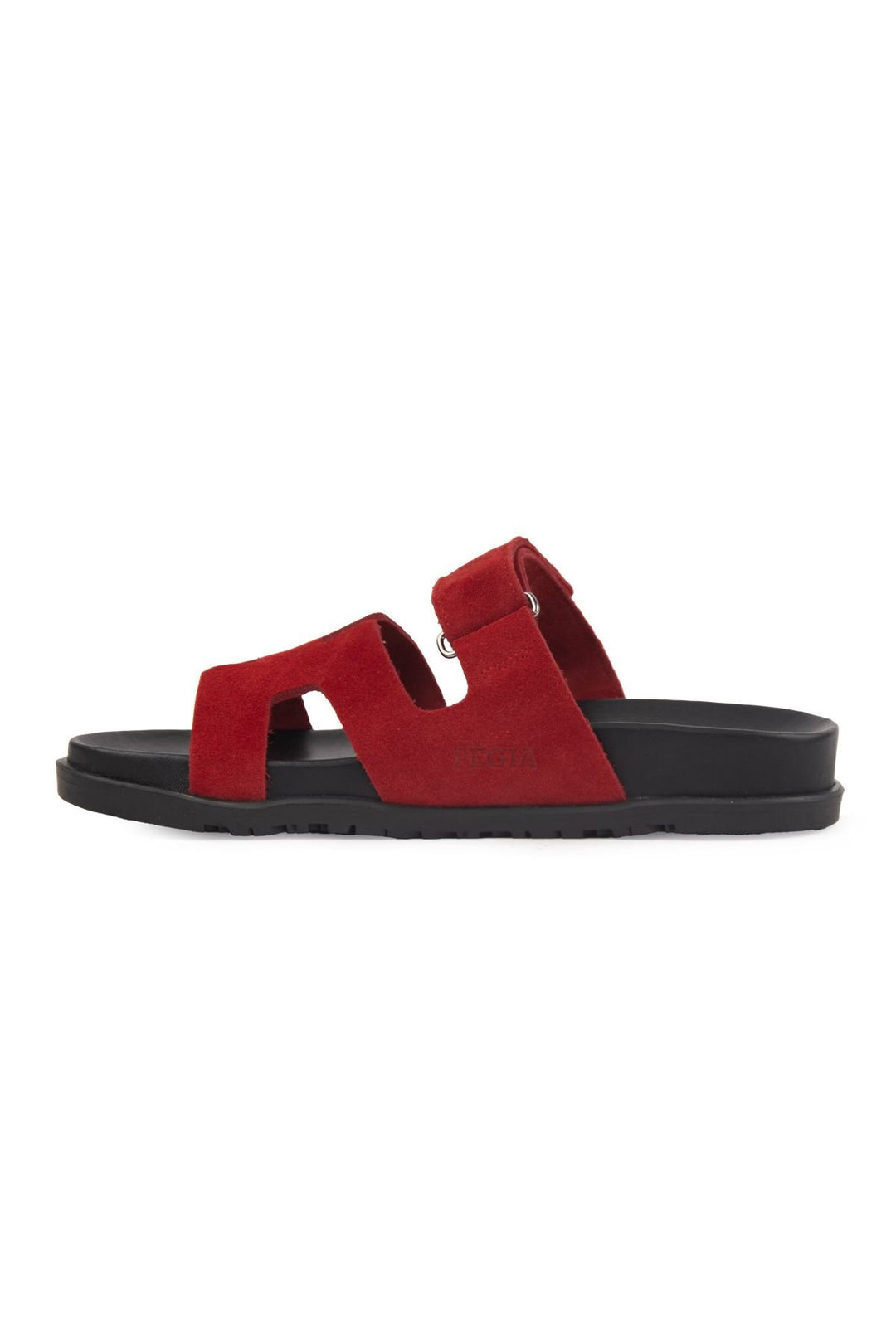 Pegia Women's Suede Strap Slippers 215516  - Red