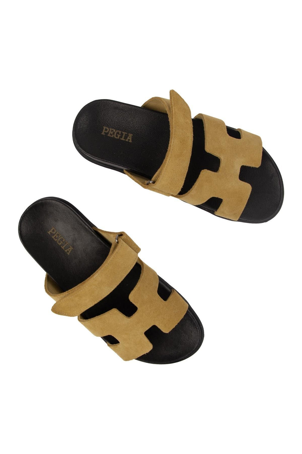 Pegia Women's Suede Strap Slippers 215516  - Mustard