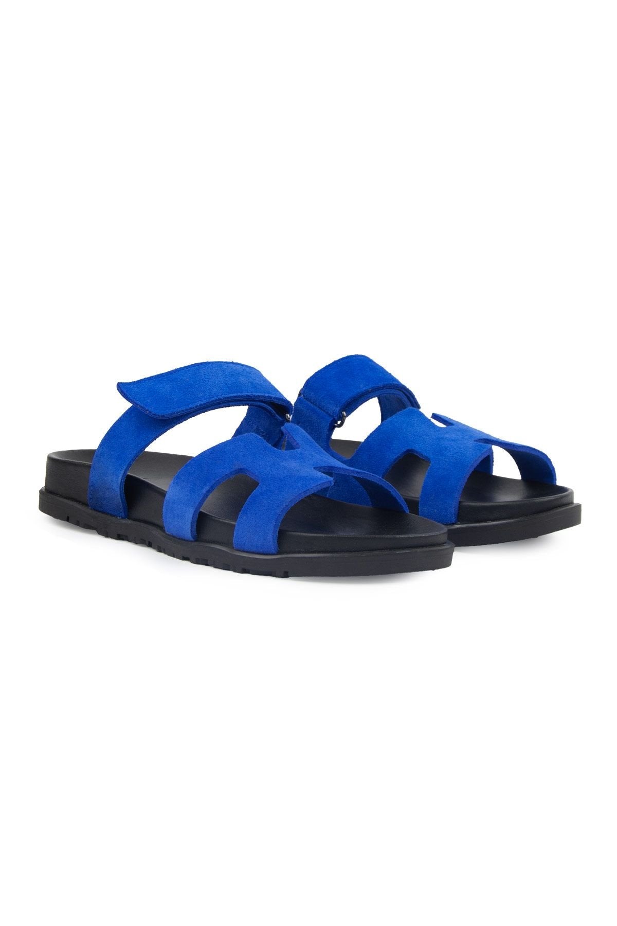 Pegia Women's Suede Strap Slippers 215516  - Indigo