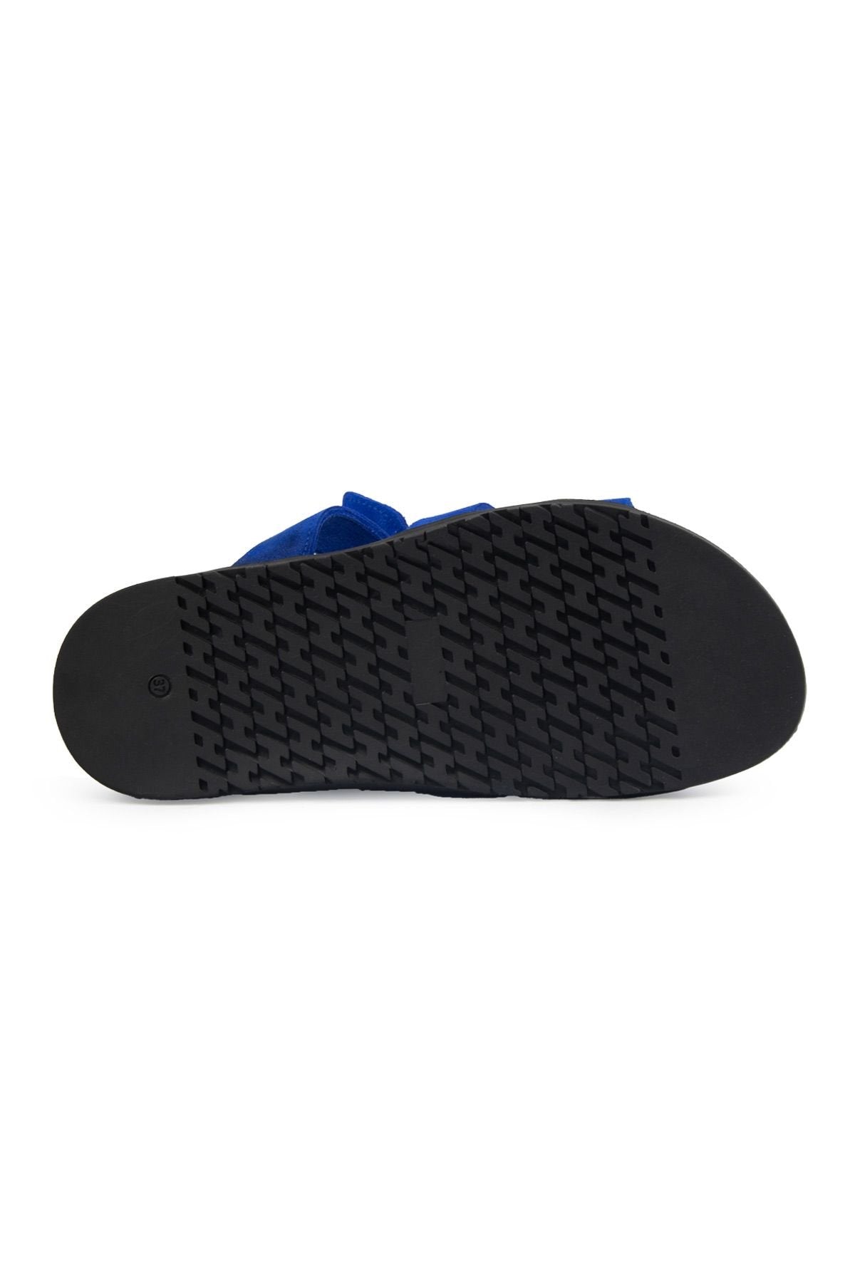 Pegia Women's Suede Strap Slippers 215516  - Indigo
