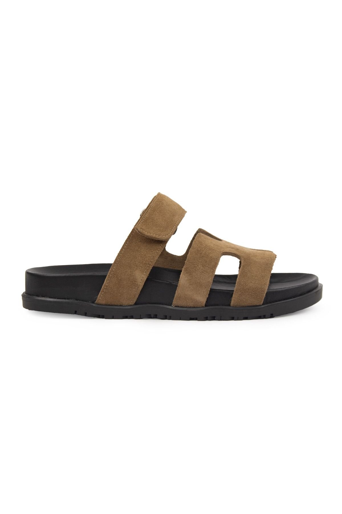 Pegia Women's Suede Strap Slippers 215516  - Stone