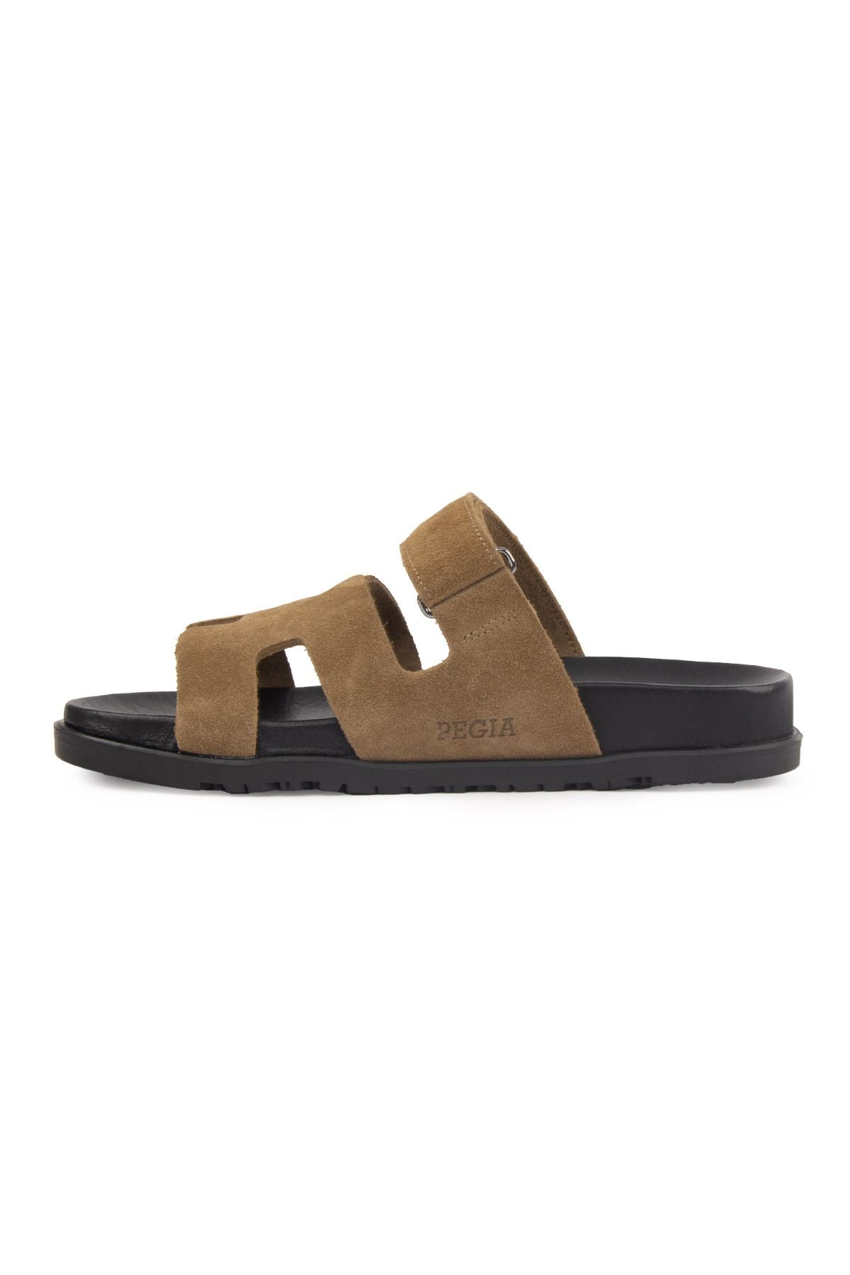 Pegia Women's Suede Strap Slippers 215516  - Stone