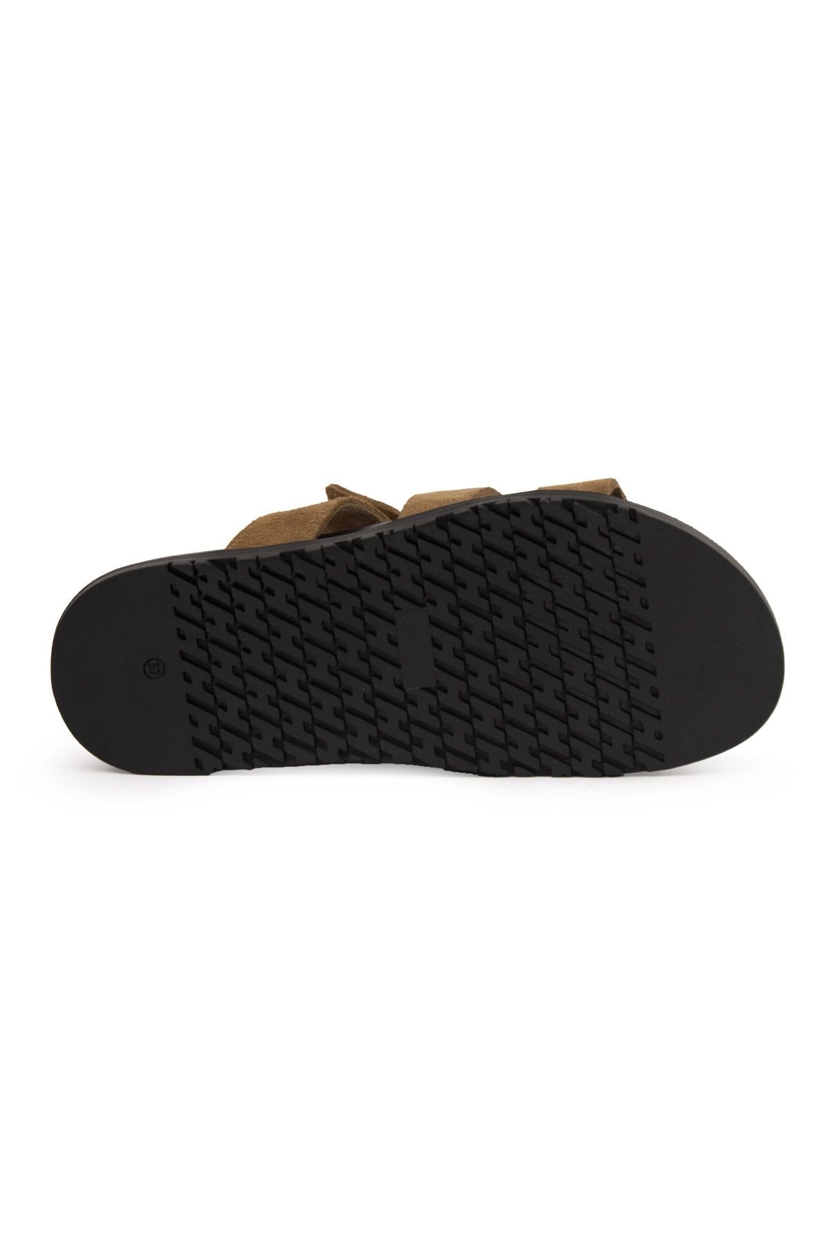 Pegia Women's Suede Strap Slippers 215516  - Stone