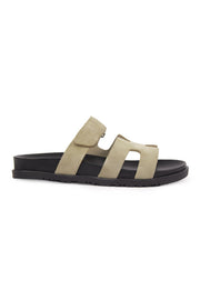 Pegia Women's Suede Strap Slippers 215516  - Beige