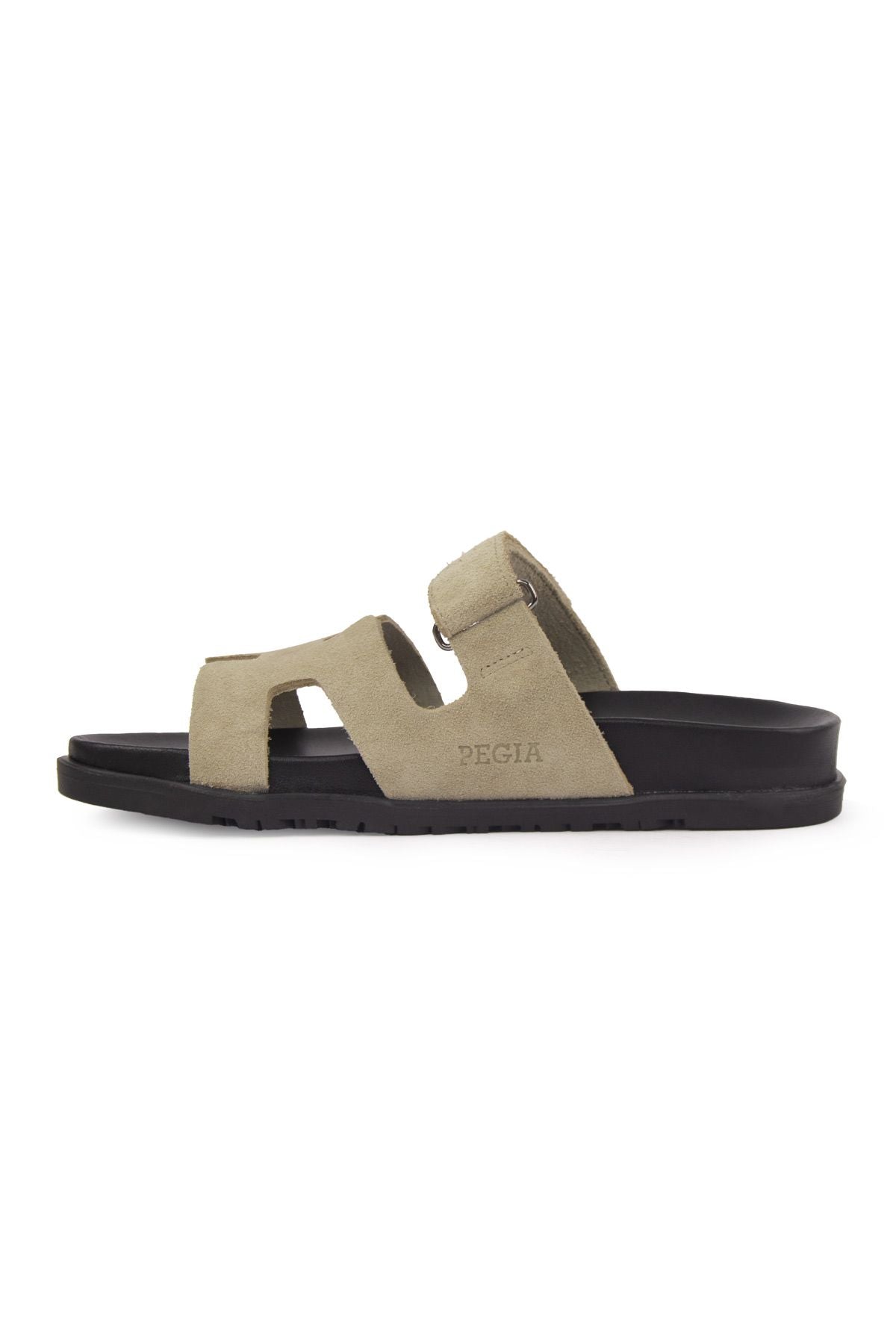 Pegia Women's Suede Strap Slippers 215516  - Beige