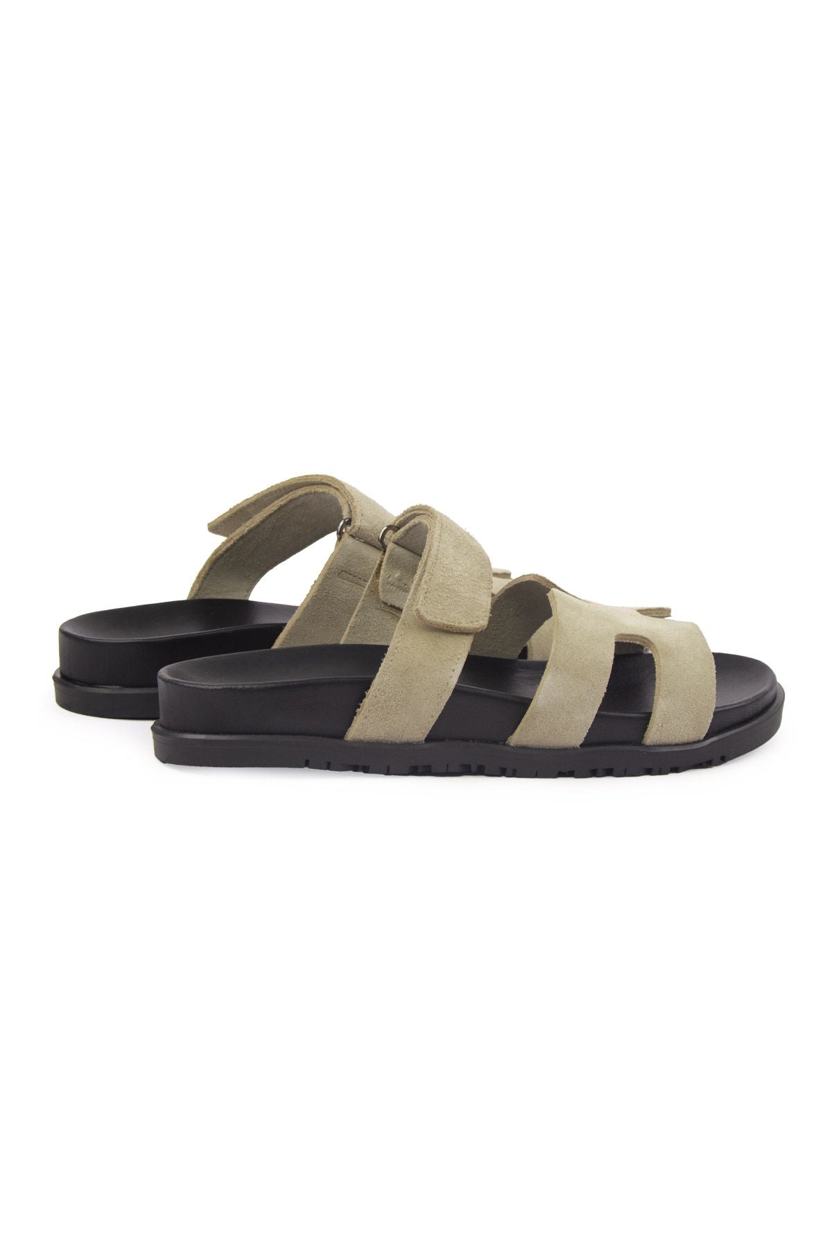 Pegia Women's Suede Strap Slippers 215516  - Beige