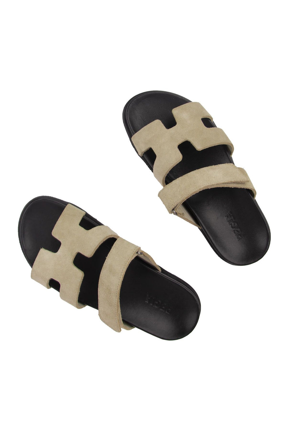 Pegia Women's Suede Strap Slippers 215516  - Beige