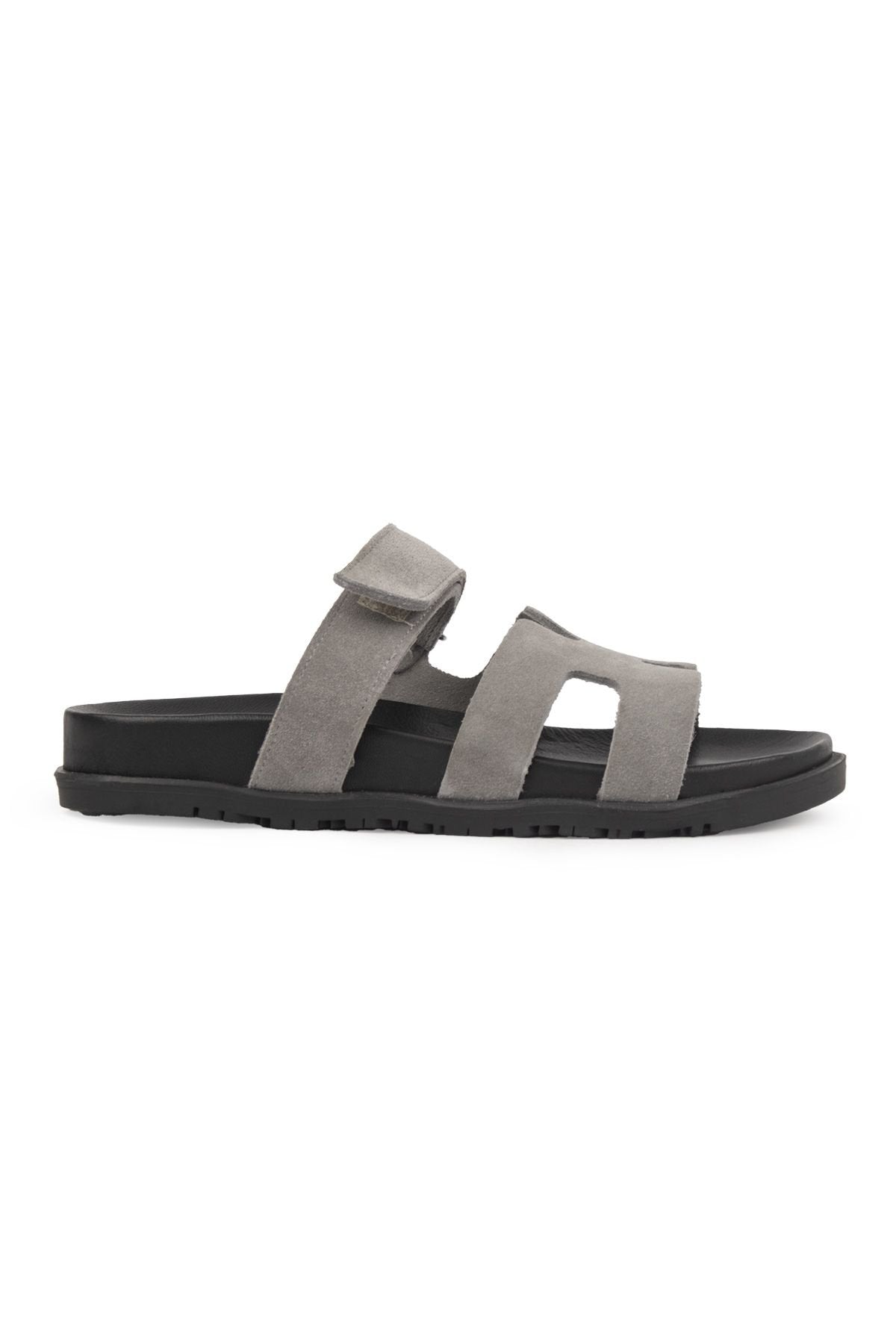 Pegia Women's Suede Strap Slippers 215516  - Grey