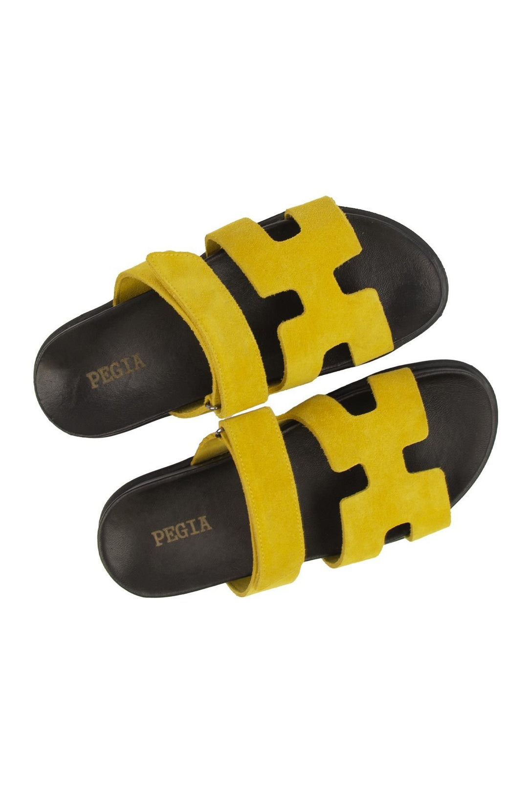 Pegia Women's Suede Strap Slippers 215516  - Yellow