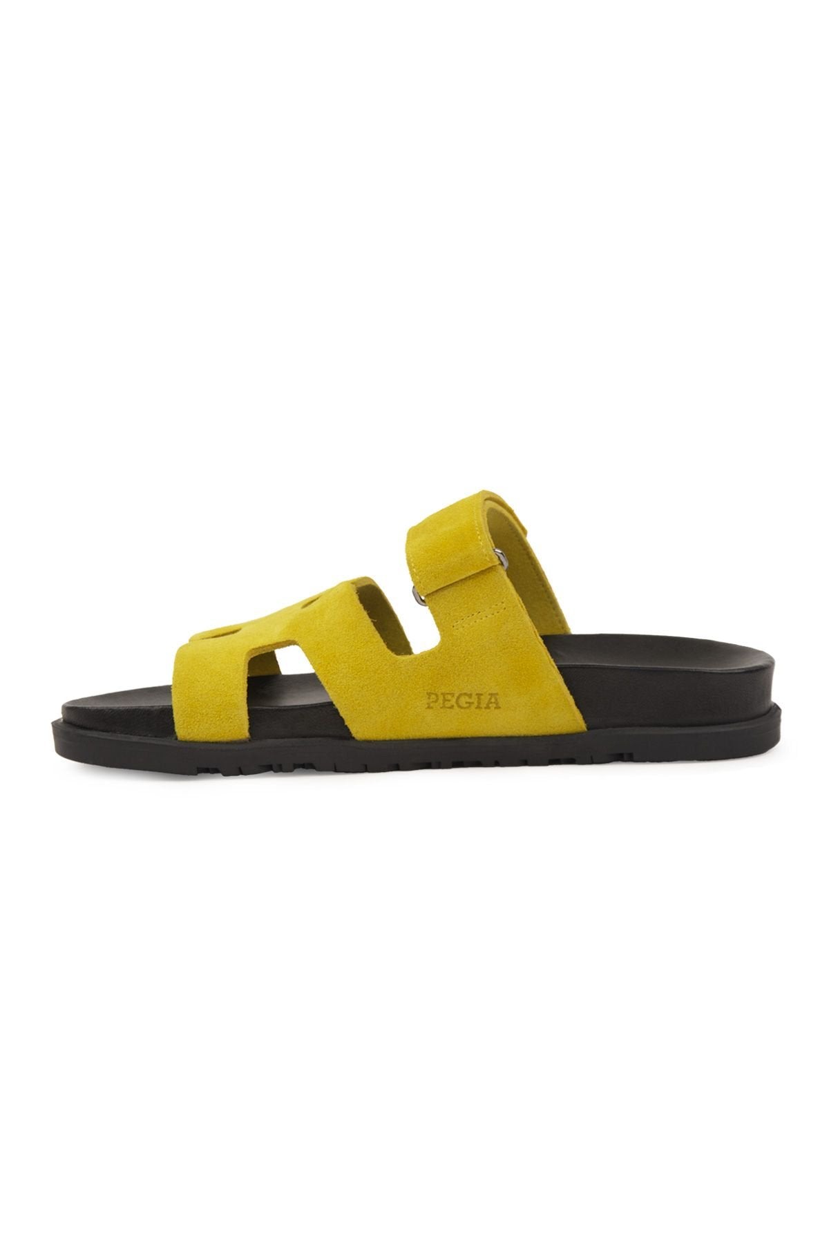 Pegia Women's Suede Strap Slippers 215516  - Yellow
