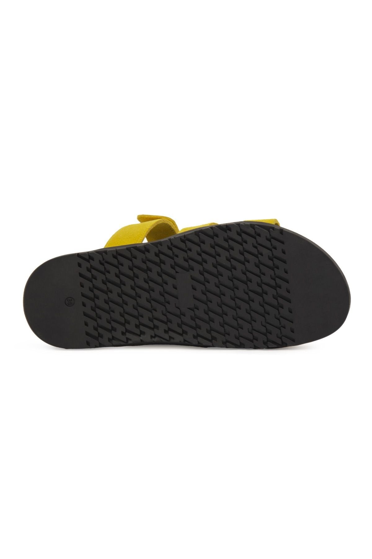 Pegia Women's Suede Strap Slippers 215516  - Yellow